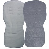 Seat Liner to fit Silver Cross Reflex, Pop or Zest Pushchairs -Grey  / Lambs Fleece